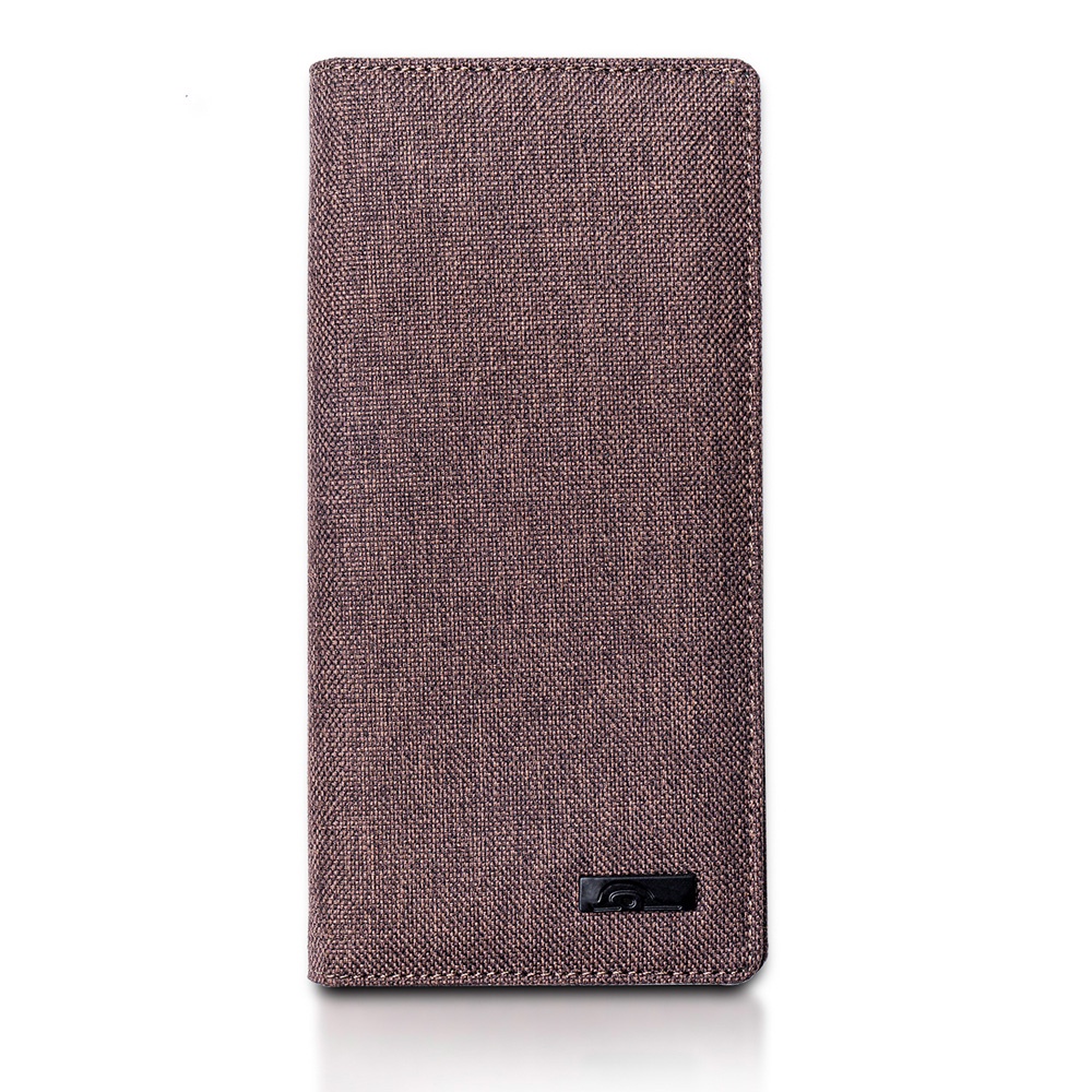 JFR Fashion Dompet Pria Panjang Bahan Kulit Canvas JP09-Brown