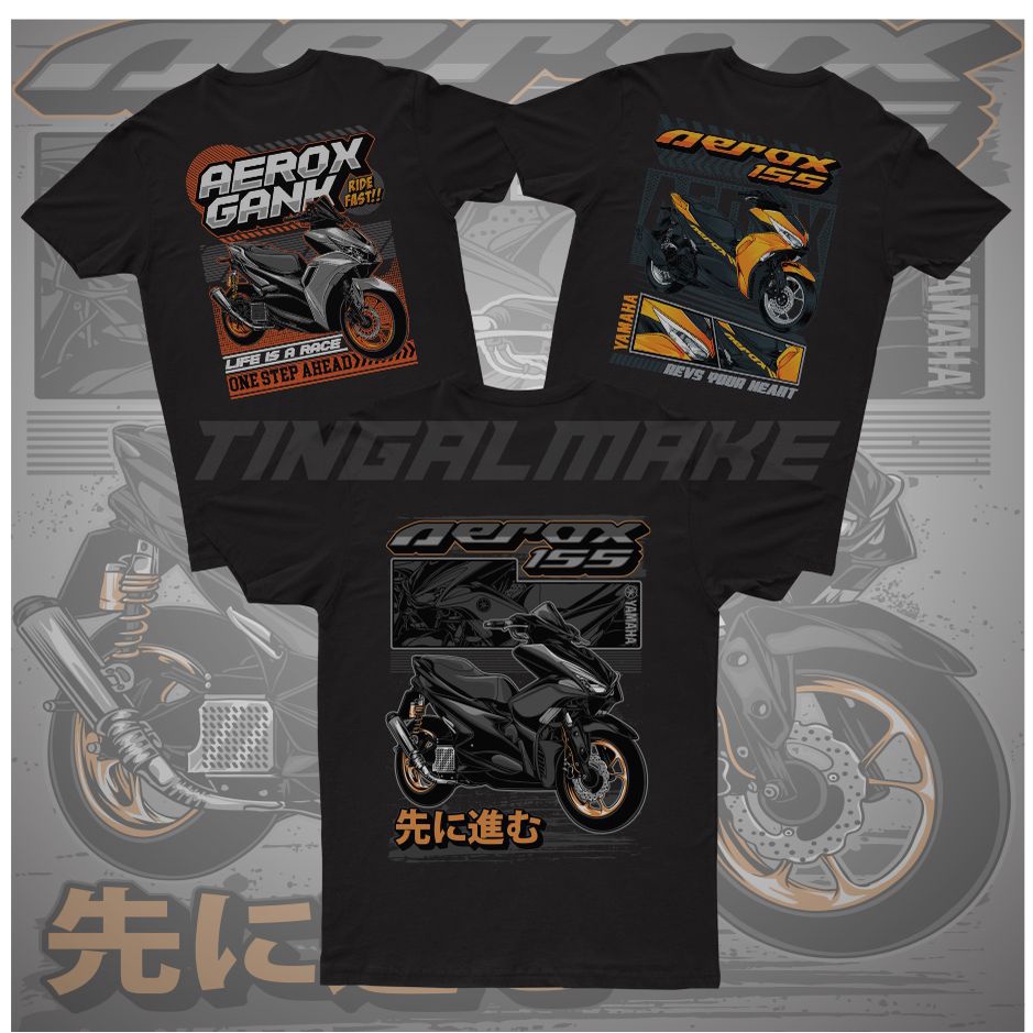 DTF | Kaos Baju AEROX MATIC Tshirt | Kaos Otomotif Motor Mania | Sablon Digital Terlaris-Tingalmake