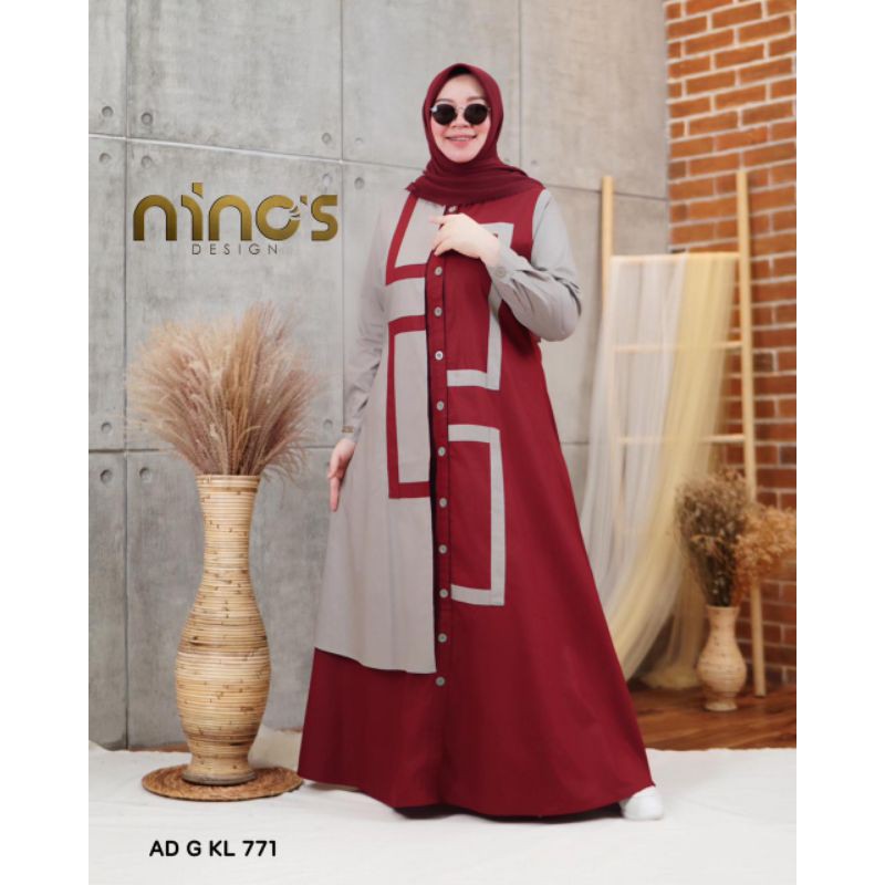 Ready Gamis AD-G-KL-0771 ori by Ninos design