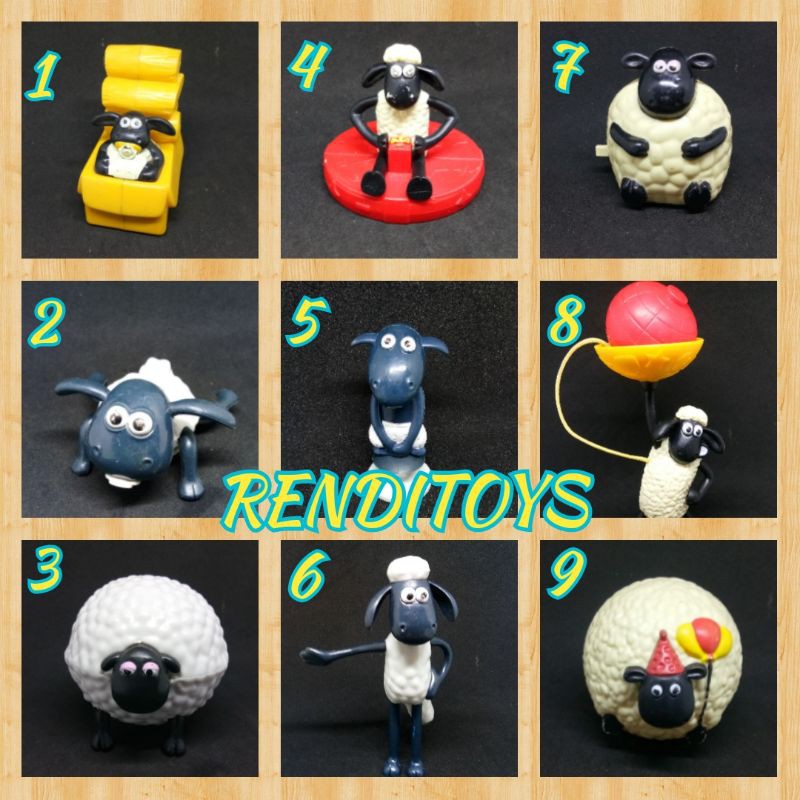 RENDITOYS Mainan Happy Meal Shaun The Sheep Termurah Mainan Mcdonald's Terlaris