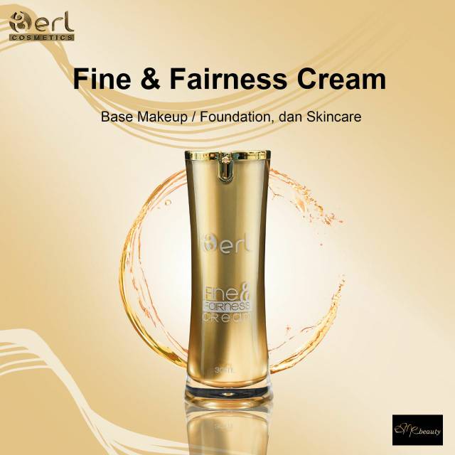 Fine and Fairness Cream B Erl Base Makeup Skincare B Erl Cosmetics Base Makeup Halal Wudhu Friendly