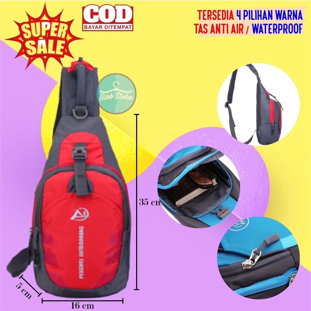 TAS SELEMPANG BOBO | TAS SELEMPANG  PRIA| TAS SELEMPANG USB PORT | TAS SELEMPANG WATERPROOF