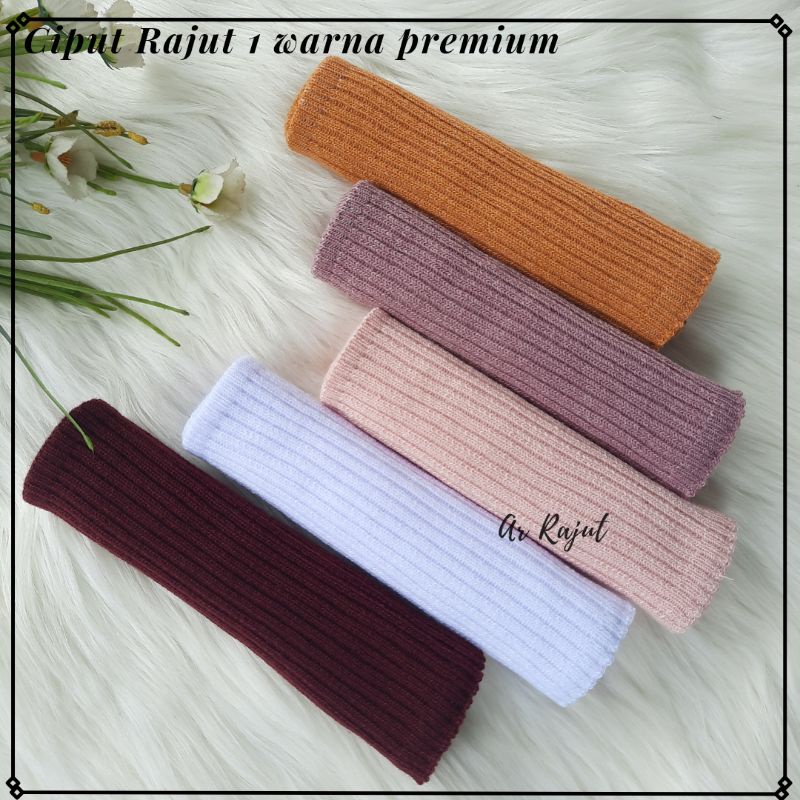 Ciput Rajut 1warna premium polos/inner hijab anti pusing