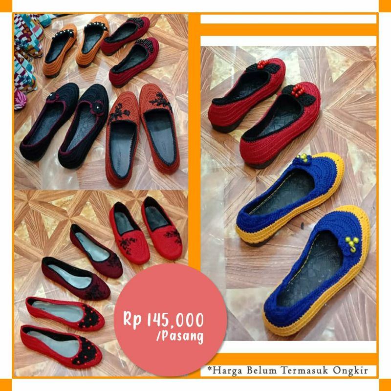 Sepatu wanita Flat Shoes rajutan