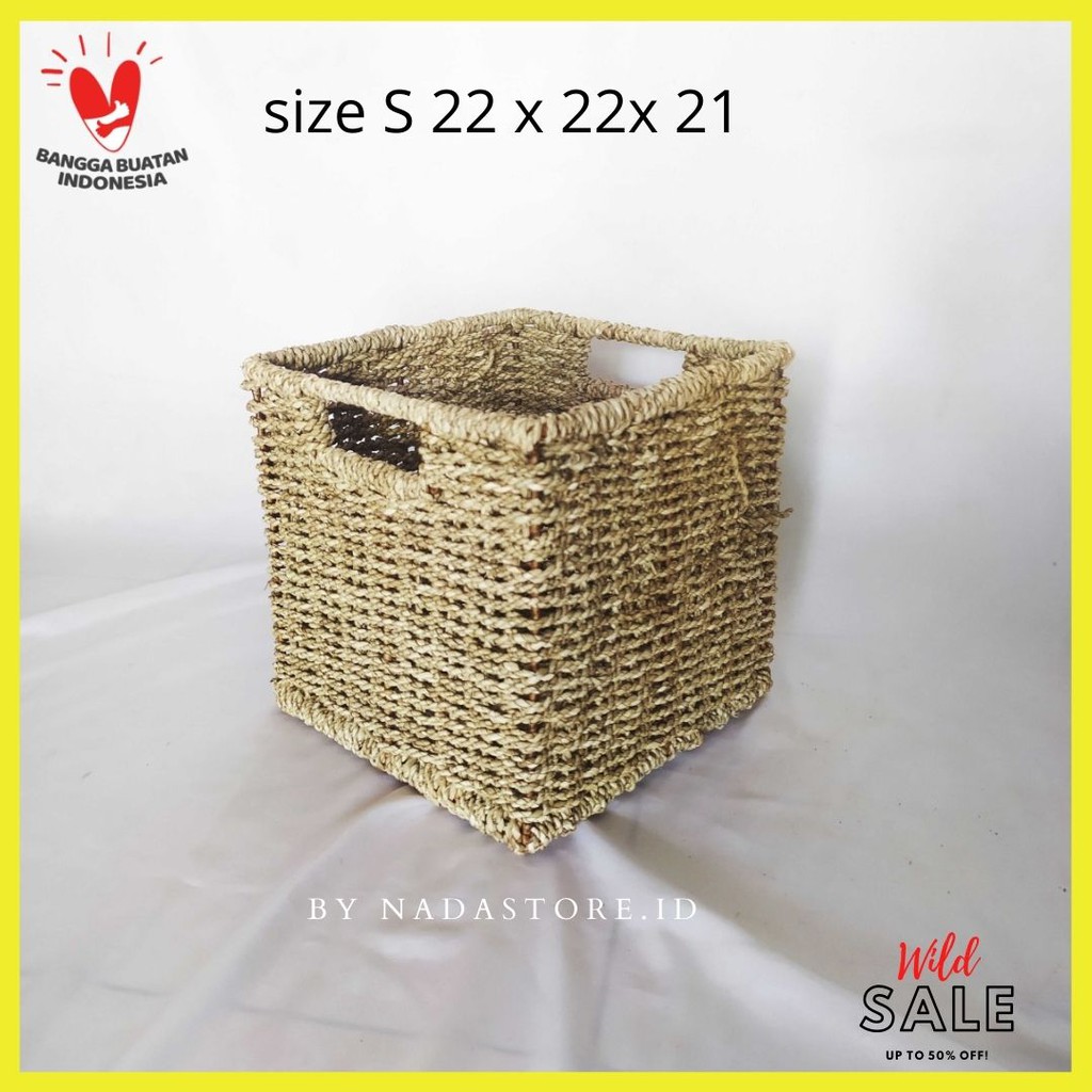 Seagrass storage basket / keranjang anyaman enceng gondok /  / Tempat Penyimpanan / box / laci