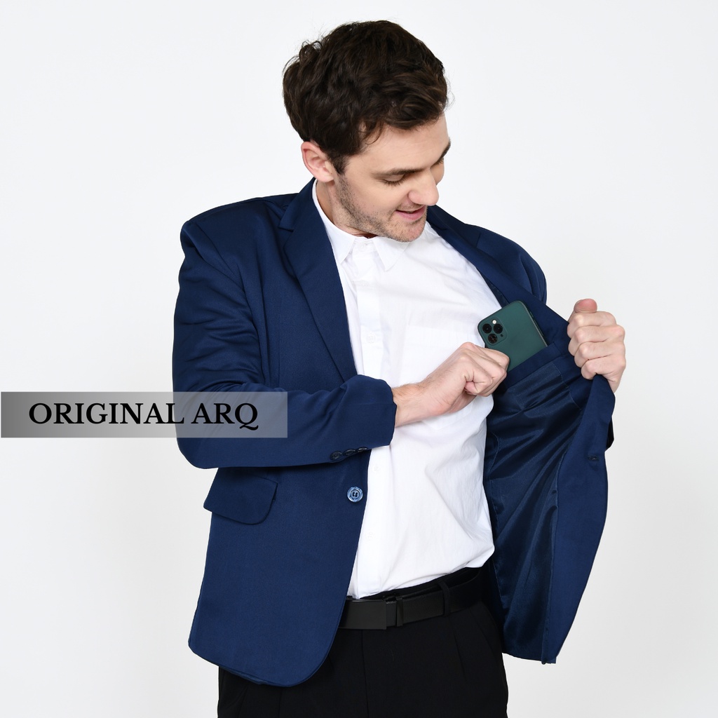 TERLARIS ! JAS BLAZER PRIA STYLE KOREA MODEL SLIMFIT GAYA FORMAL BAHAN TEBAL PREMIUM TERBARU