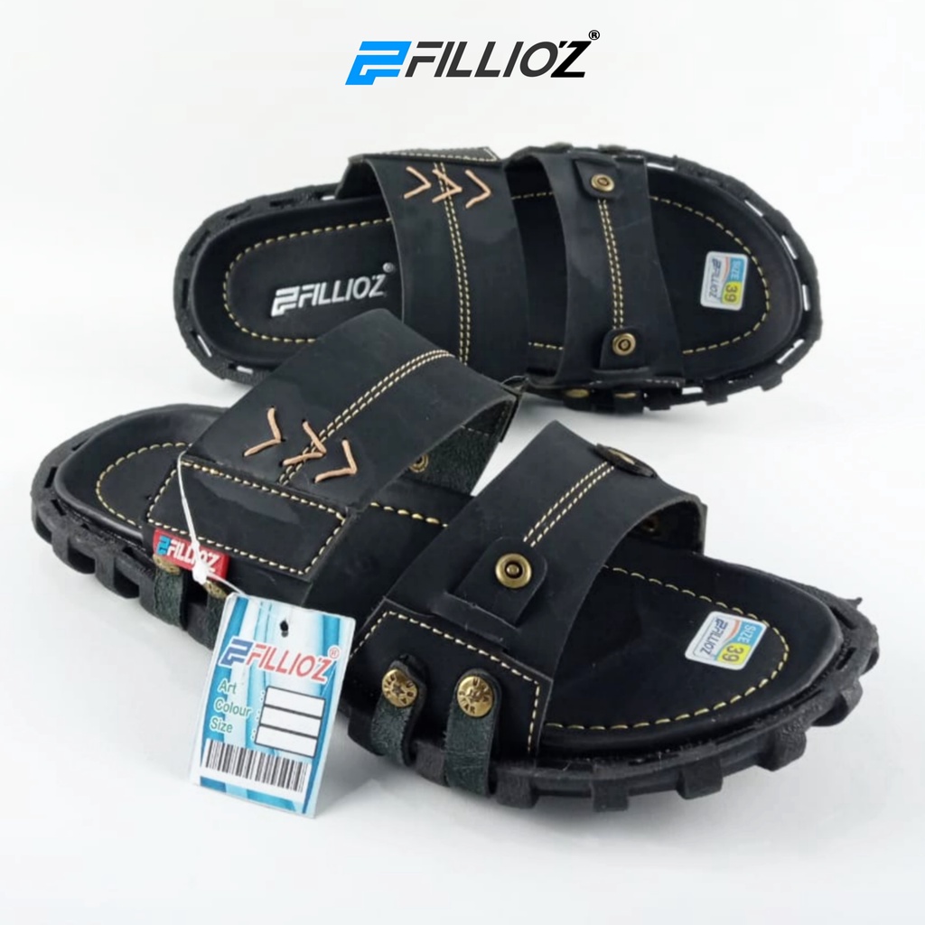 Sandal Pria Kulit Casual Fillioz Original F74 Trend Terbaru