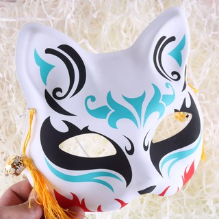Topeng Anbu Cosplay Ninja Kucing Japanese Anime Demon Slayer Fox Mask