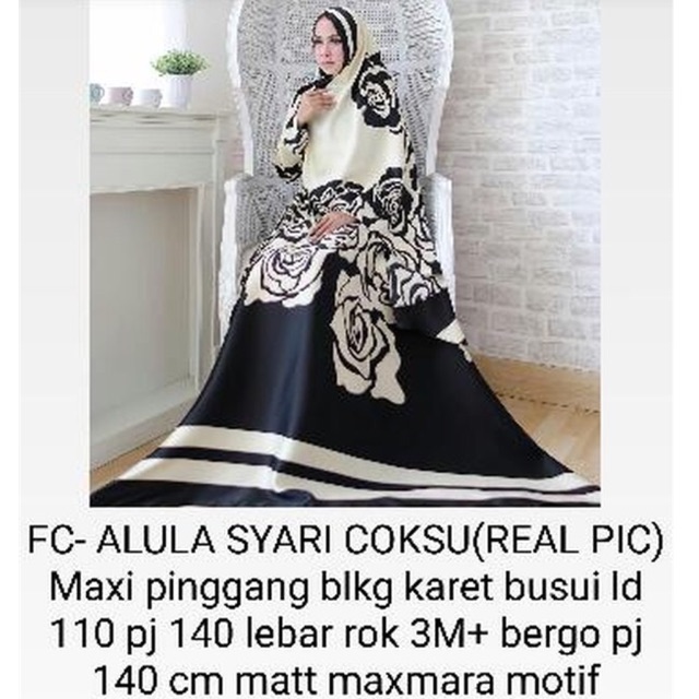 Ready 4 warna FC- ALULA SYARI / Set Hijab syari murah