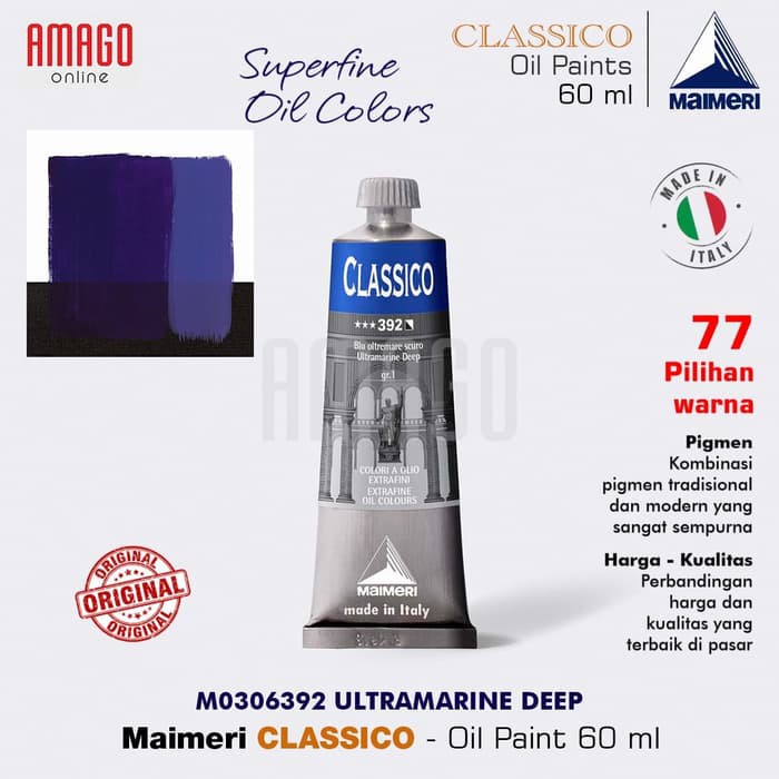 

MAIMERI Classico - Oil Paint - Ultramarine Deep - 60ml - M0306392 RB9