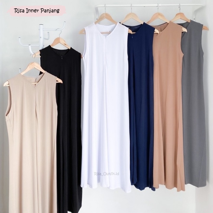 Inner Panjang Tanpa Lengan / Inner oblong wanita / Outher Wanita Terbaru / inner blazer / Singlet / Baju Daleman Tanpa Lengan / Inner long dress kaftan / Inner Turki Terbaru / Baju Luaran Remaja / Inner Long Dress Rok Span