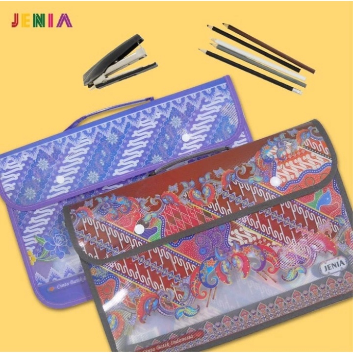 

Map Ziper/Map Tas kancing Batik