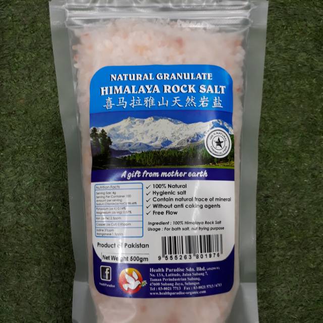 

Health paradise natural granulate himalaya rock salt 500 g