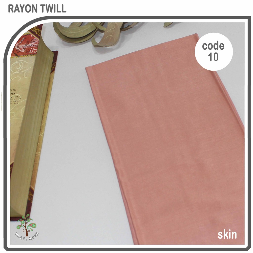 Multi kain rayon twill viscose sakura polos premium quality soft lembut tebal harga eceran-10 skin
