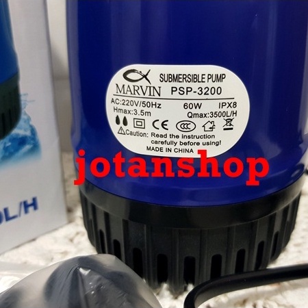 MARVIN PSP 3200 psp3200 pompa celup aquarium kolam ikan air mancur water pump hidroponik