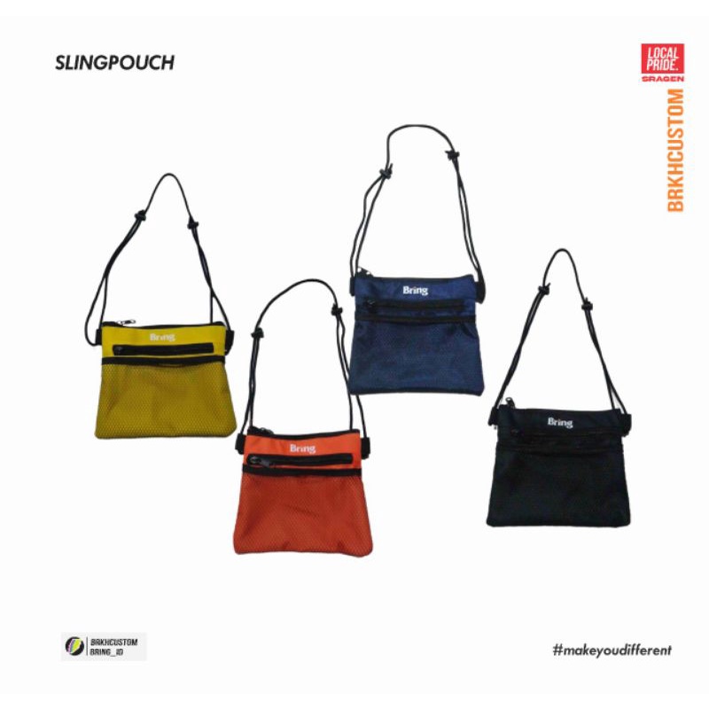 SLINGPOUCH | SLINGBAG | TAS BAHU | TAS SELEMPANG | SHOULDERBAG | BRING FANIA JARING PRIA DAN WANITA