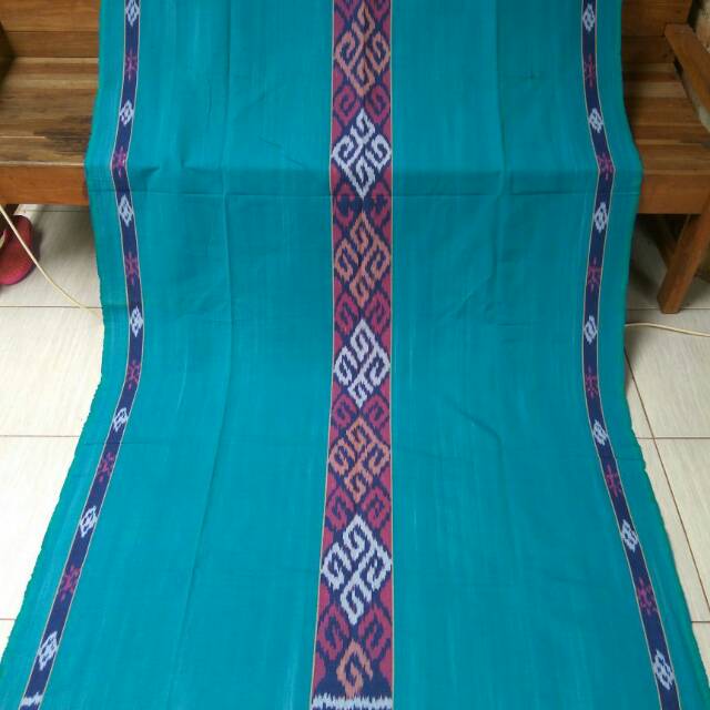 Kain tenun Blanket Toraja biru new