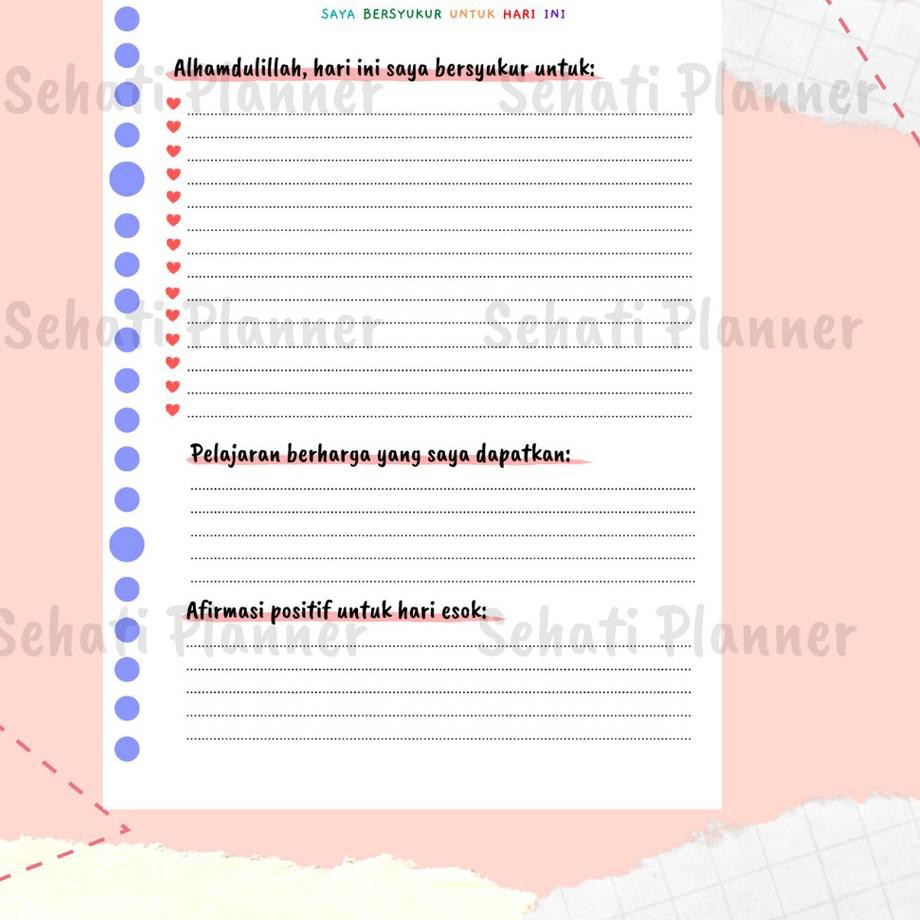 

✦MURAH LEBAY✦ Daily Ibadah Tracker / Muslim Planner / A5 & B5 Kertas Binder Loose Leaf / Ramadhan Pl