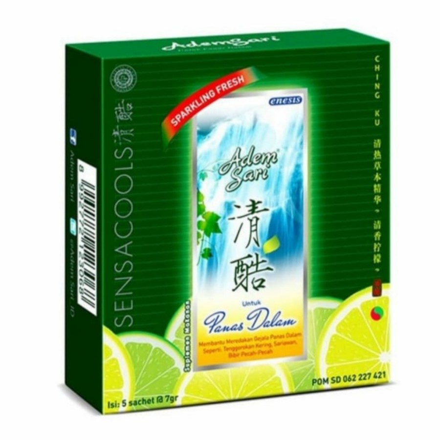 

ADEM SARI SENSACOOLS 1 BOX ISI 5 S / ADEM SARI BOX - UNTUK PANAS DALAM