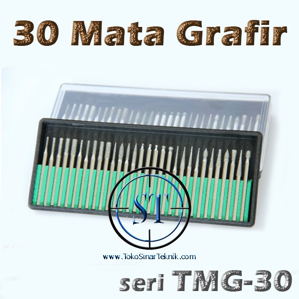 30 Mata Grafir Isi Ulang Engraving Tip Alat Ukir Mengukir Mata Gerinda Mini Drill 3mm TMG-30