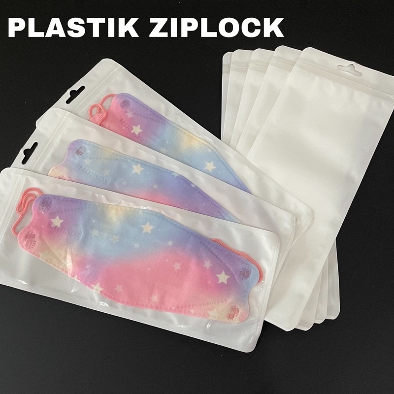 10PCS Plastik ziplock masker KF94 ziplock 26 x 10 CM