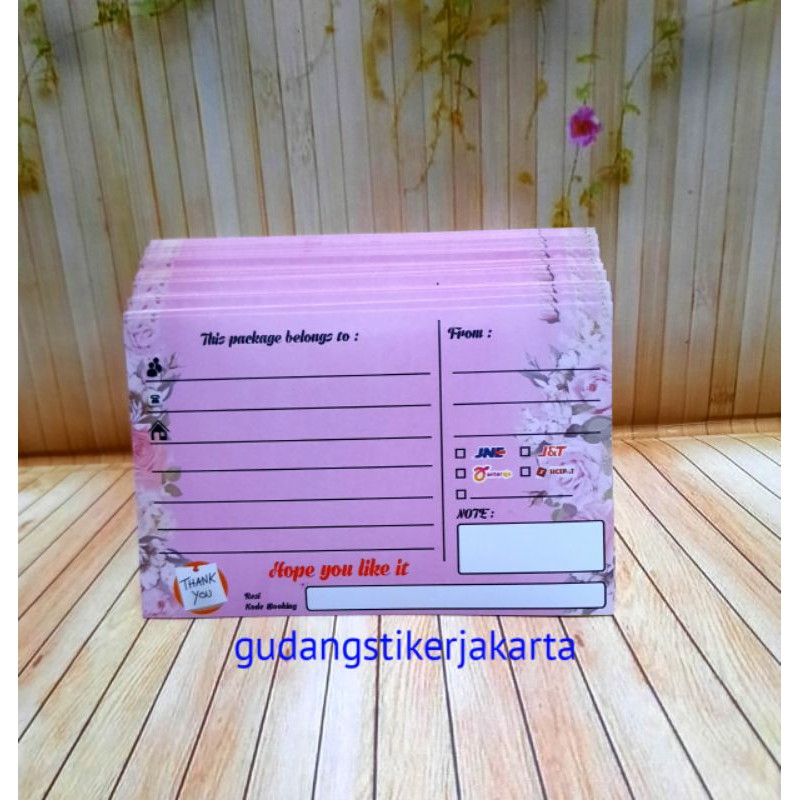 Stiker pengiriman online shop motif bunga Shopee Indonesia Stiker pengiriman online shop motif bunga Shopee Indonesia