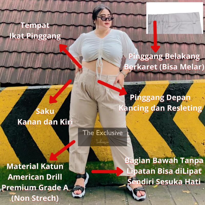 BAGGY PANTS THE EXCLUSIVE CELANA PANJANG WANITA PREMIUM BB 35 - 60 KG