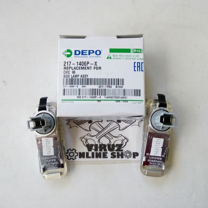 LAMPU SEIN SEN RITING FENDER SAMPING HONDA FERIO KRISTAL 1 SET MURMER 