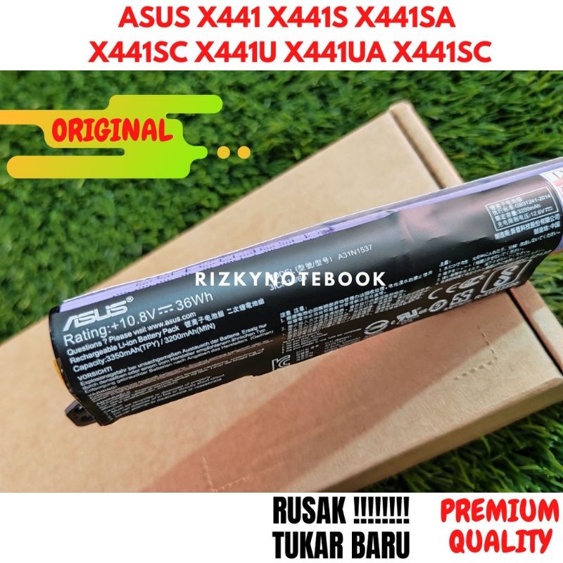 100% ORI !!! Batre Batrai Baterai Laptop ASUS X441 X441S X441SA X441SC X441U X441UA X441SC LAPTOP ASUS X441 X441S X441SA X441SC X441U X441UA (A31N1537) (3 CELL)