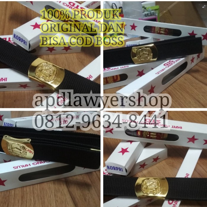 Pria-Pinggang-Ikat- Belt Ikat Pinggang Tali Pinggang Sabuk Gesper Korpri Panjang 120Cm -Ikat-