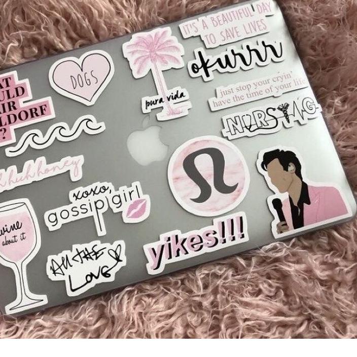 

HOT Product (PART 3) STICKER LAPTOP TUMBLR AESTHETIC CUSTOM CUTTING STIKER TERMURAH !!