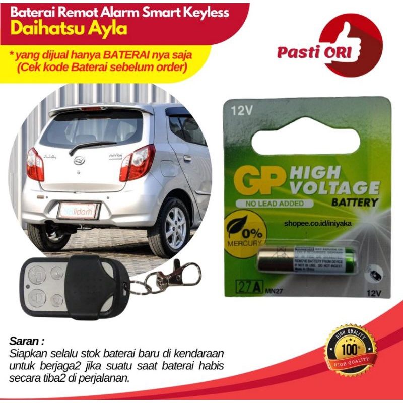 Baterai Remote Mobil Daihatsu Ayla Original
