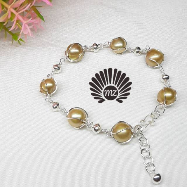 Gelang Perak Mutiara Lombok Cantik