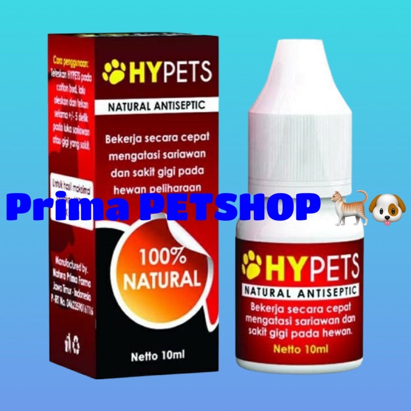 HYPETS NATURAL ANTISEPTIC OBAT SARIAWAN DAN SAKIT GIGI PADA KUCING ANJING DAN HEWAN PELIHARAAN
