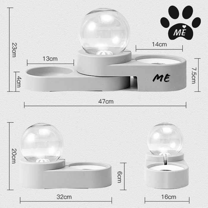 Pet Bowl &quot;DOUBLE BUBBLE&quot; Tempat Makan Minum Hewan