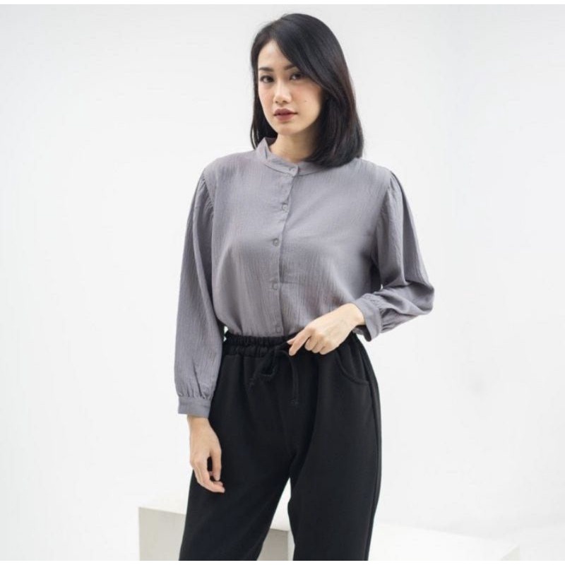 [BISA COD] BLOUSE CRINCLE PREMIUM TERMURAH/KEMEJA WANITA FORMAL/BLOUSE WANITA