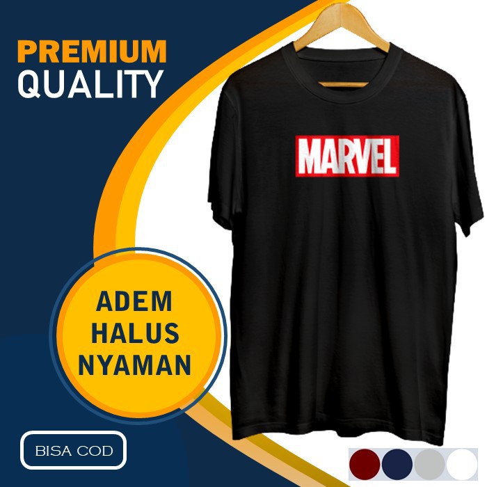Kaos Baju Distro Original Tshirt Pria Dewasa Branded Cowok Keren Kekinian Import Marvel