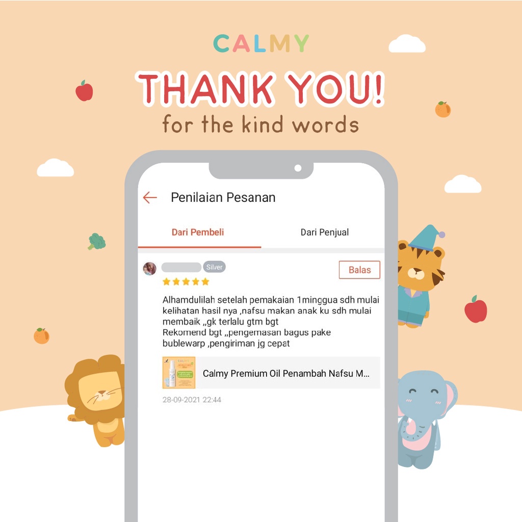 Calmy Mealtime - Minyak Balur Premium Untuk Membantu Menambah Nafsu Makan Anak dan Menyamankan Perut, Solusi Tanpa Obat