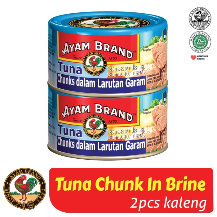 

f0fbfe00 Ikan Tuna Kaleng Chunk In Brine Ayam Brand 150Gr Isi 2 Pcs Ds1Gk