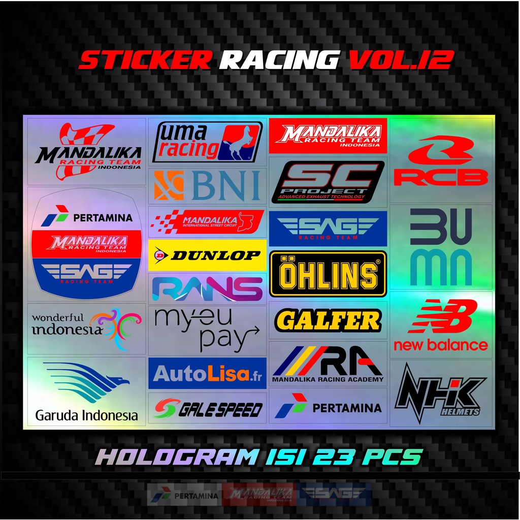 Sticker Racing Stiker Motor Mandalika