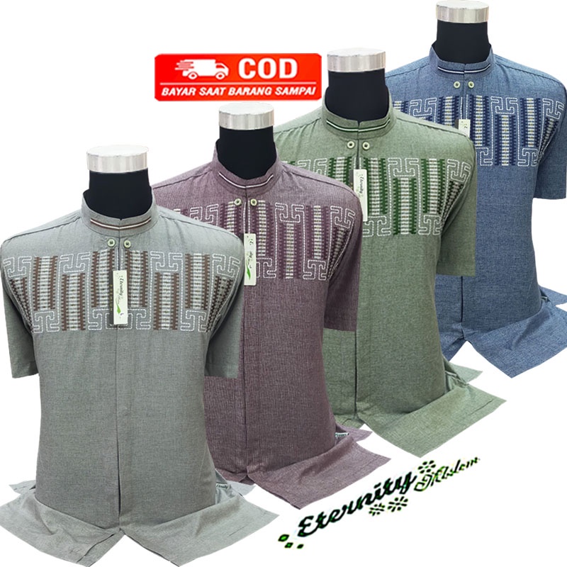 Baju Koko Pria Premium Koko Eternity Premium Lengan Pendek Terbaru COD