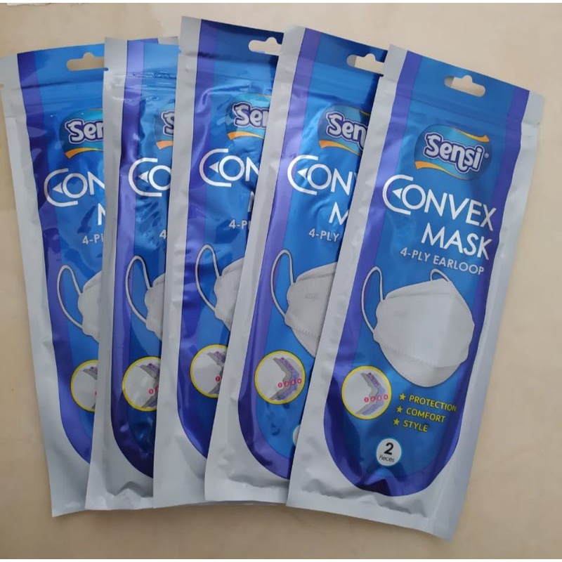 Sensi Convex Mask / Masker Sensi Convex 4 ply Sachet isi 2