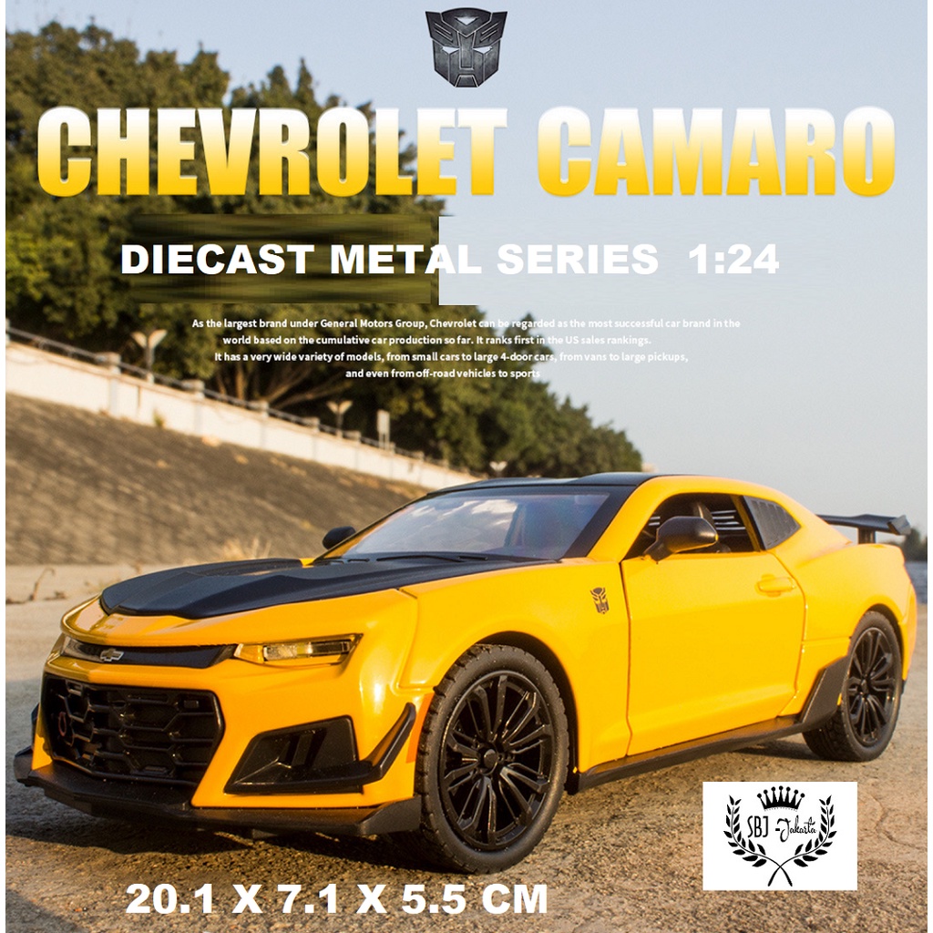 Diecast Chevrolet Camaro Transformer Bumblebee Skala 1:24 Ukuran Besar