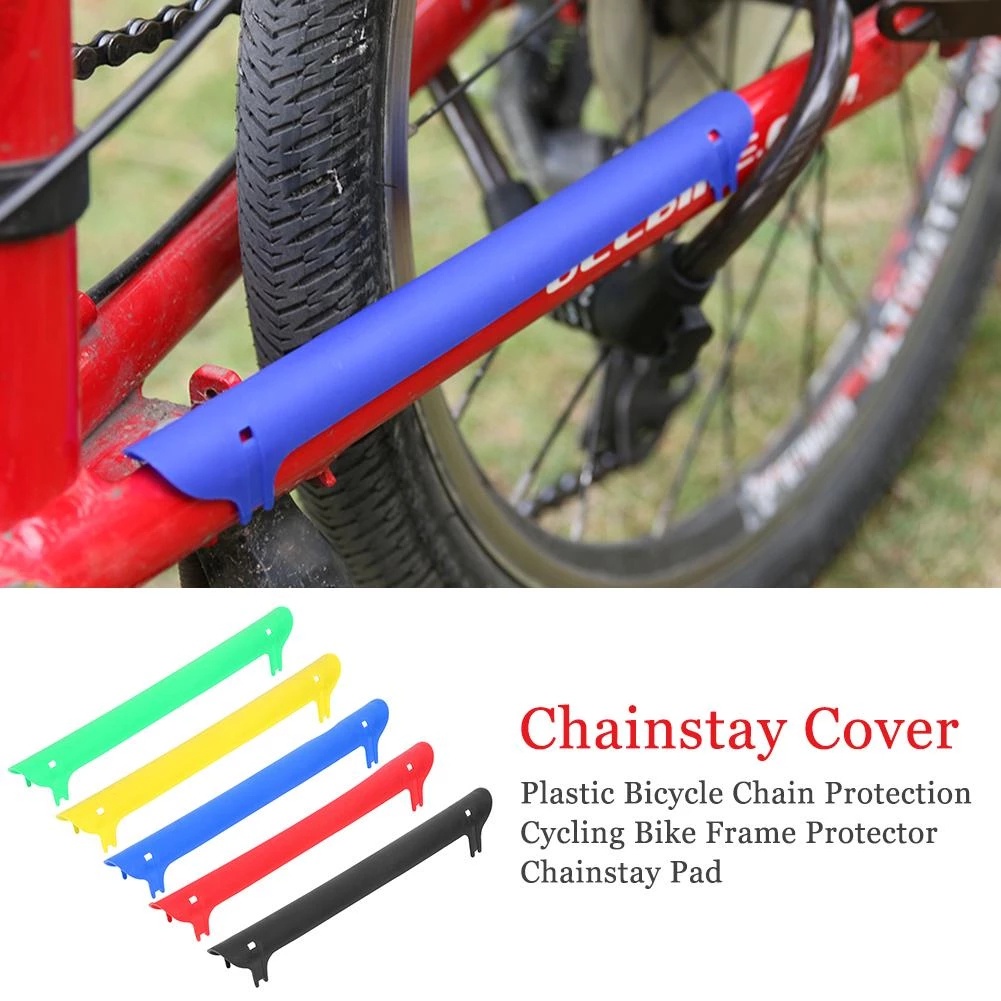 1pc Cover Pelindung Frame Rantai Sepeda Bahan Plastik