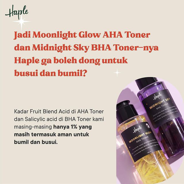 Haple Moonlight Glow AHA/Midnight Sky BHA Toner (100ml)