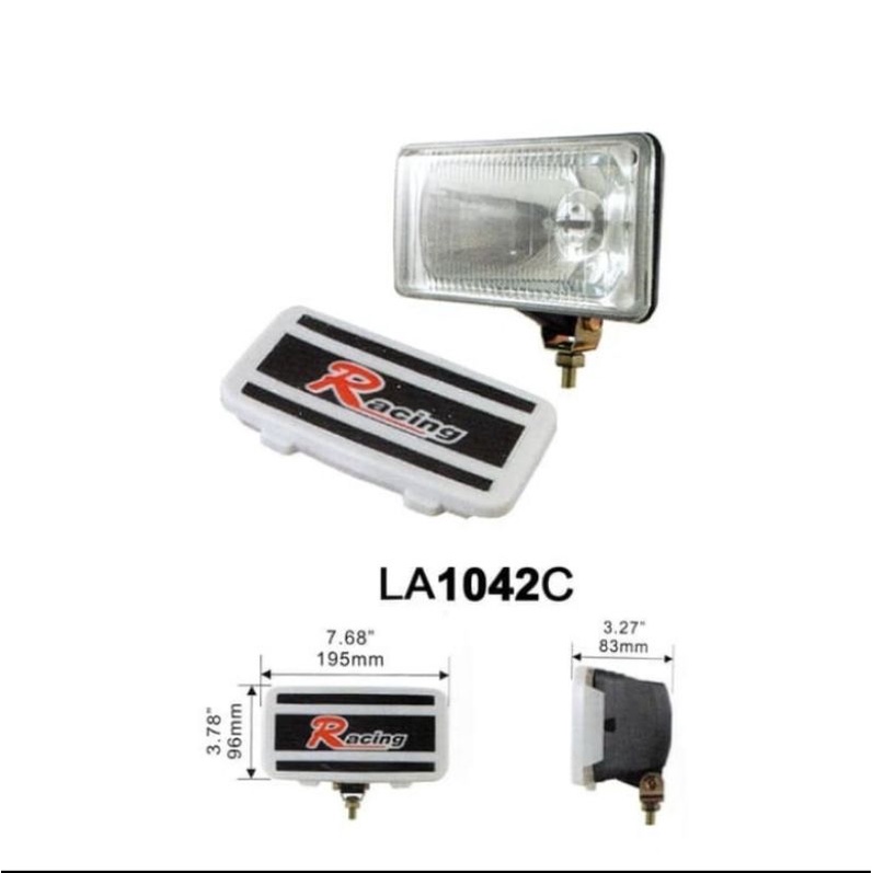 LA1042 FOGLAMP KOTAK UNIVERSAL PUTIH DAN KUNING