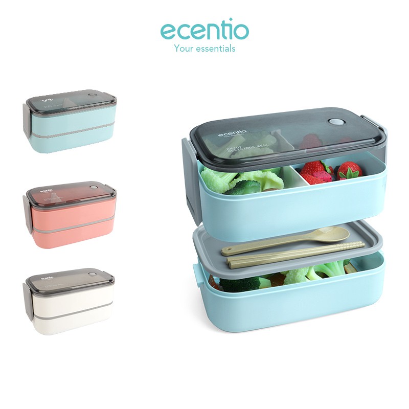 

Ecentio Double-Layer Lunch Box kotak Makan Kotak Bekal Kapasitas Besar 1600ml