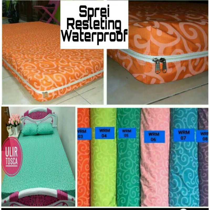Sprei Resleting Anti Air / Sprei Resleting Waterproof MOTIF 180 X 200 X 20