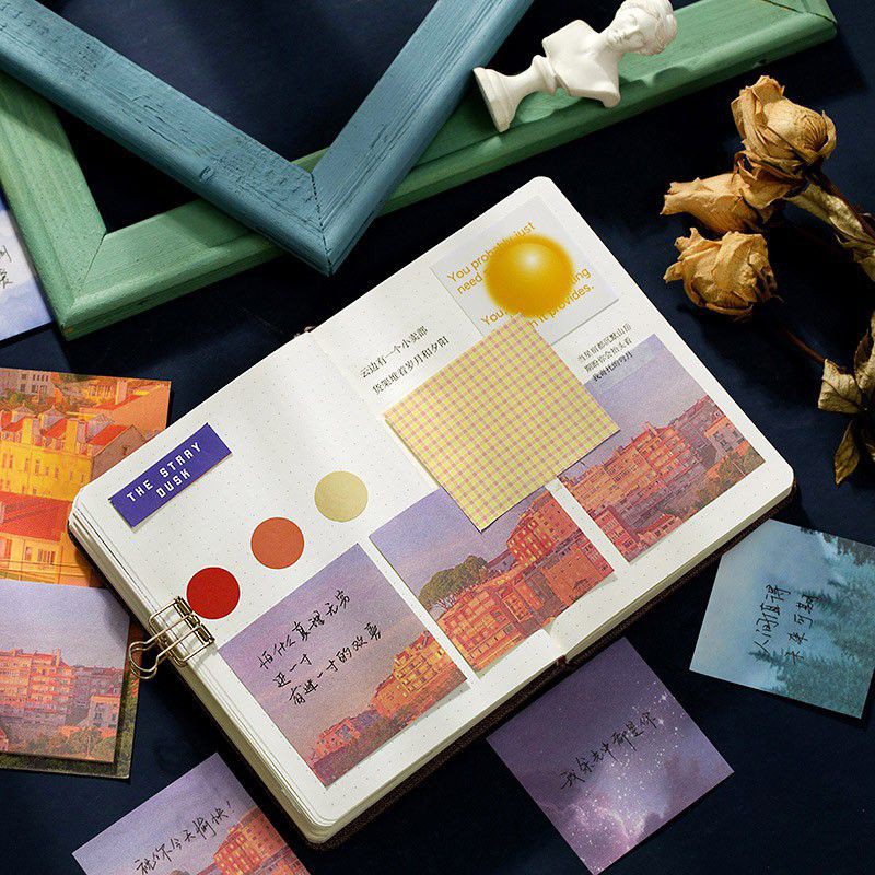 

sticky notes galaxy and love series label set memo tempel lucu