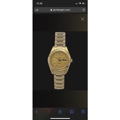 Seiko 5 Ladies SYMK20K1 Automatic Gold Tone Bracelet - Jam Tangan Wanita SYMK20